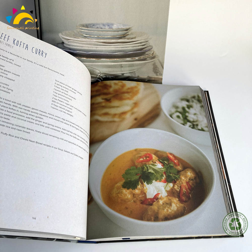impresión de libros de cocineros de recetas de cajones