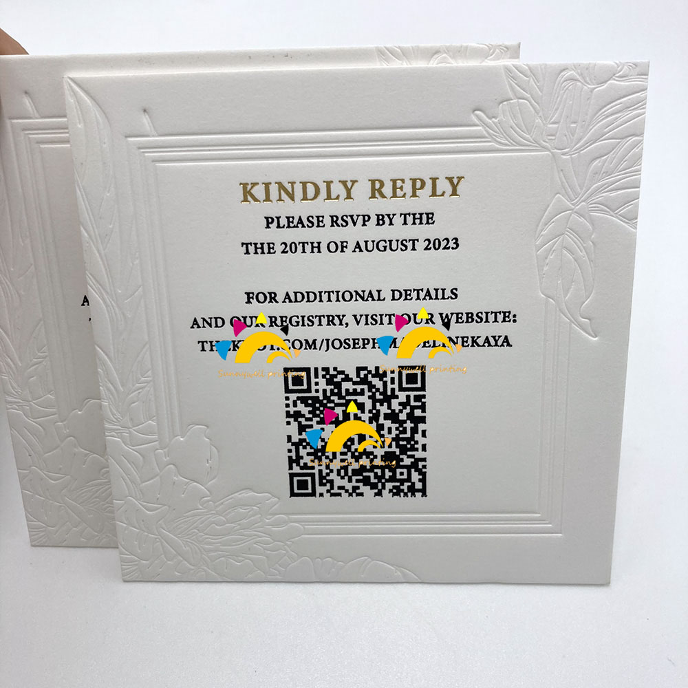 Impresión de tarjetas de invitación Tarjetas de invitación de boda de alta calidad