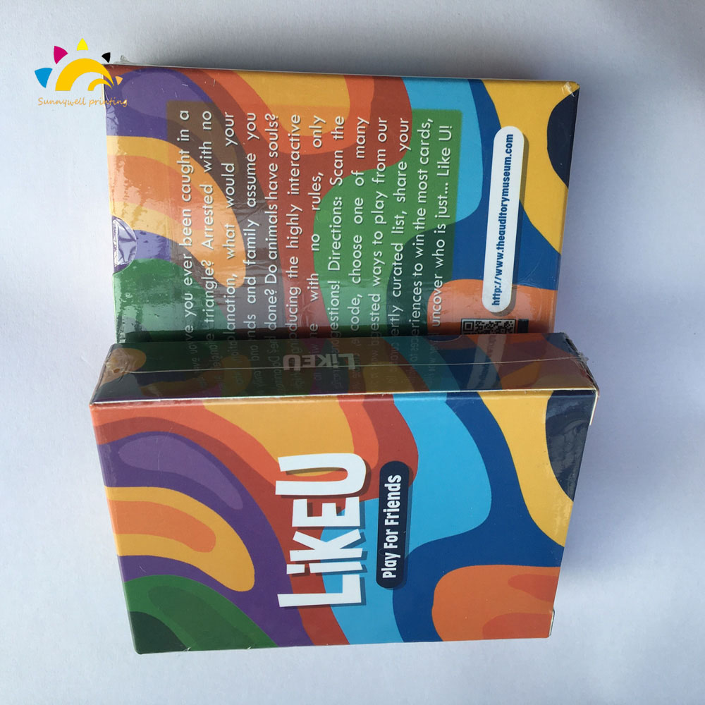 Impresión de la tarjeta de juego de la carta de juego con caja de papel